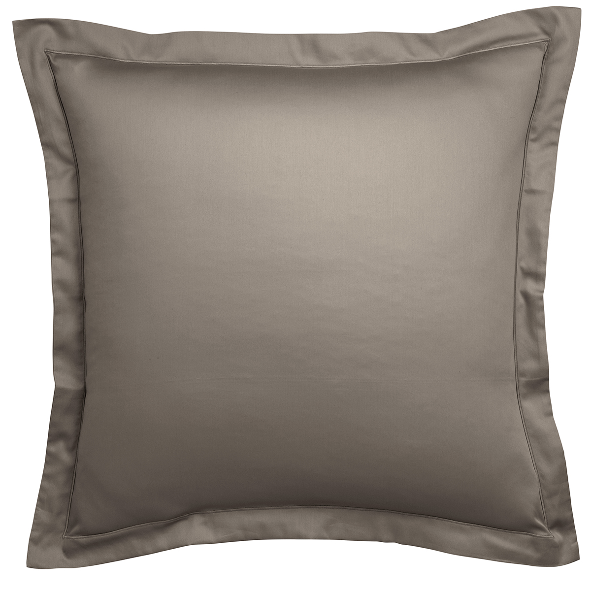 Taie d'oreiller Partition Satin de coton Coloris Taupe