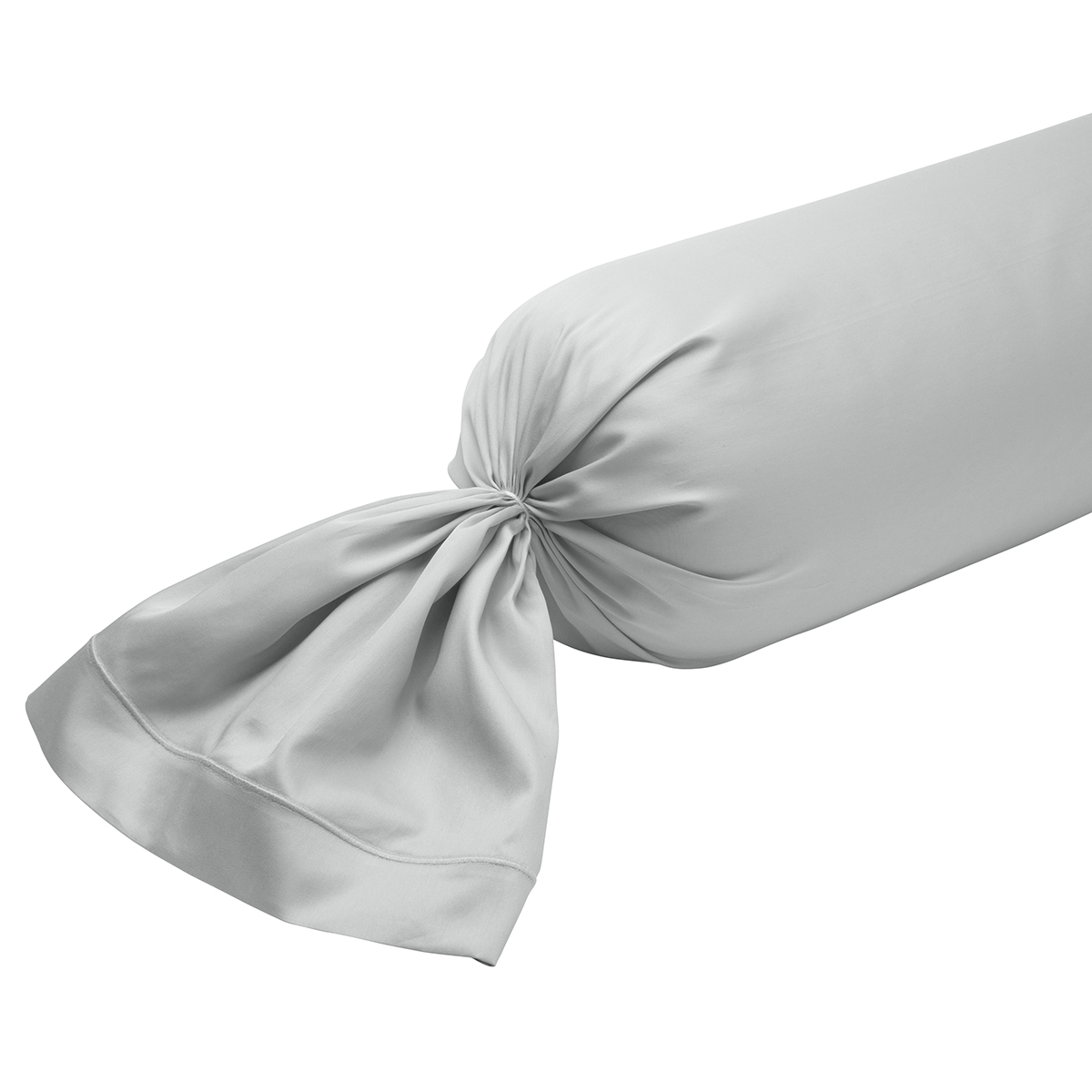 Taie de traversin Partition Satin de coton Coloris Acier